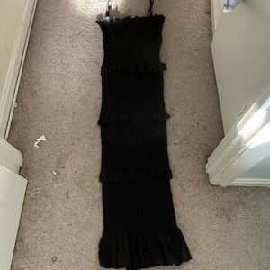 Black Tiered Dress with ruffles